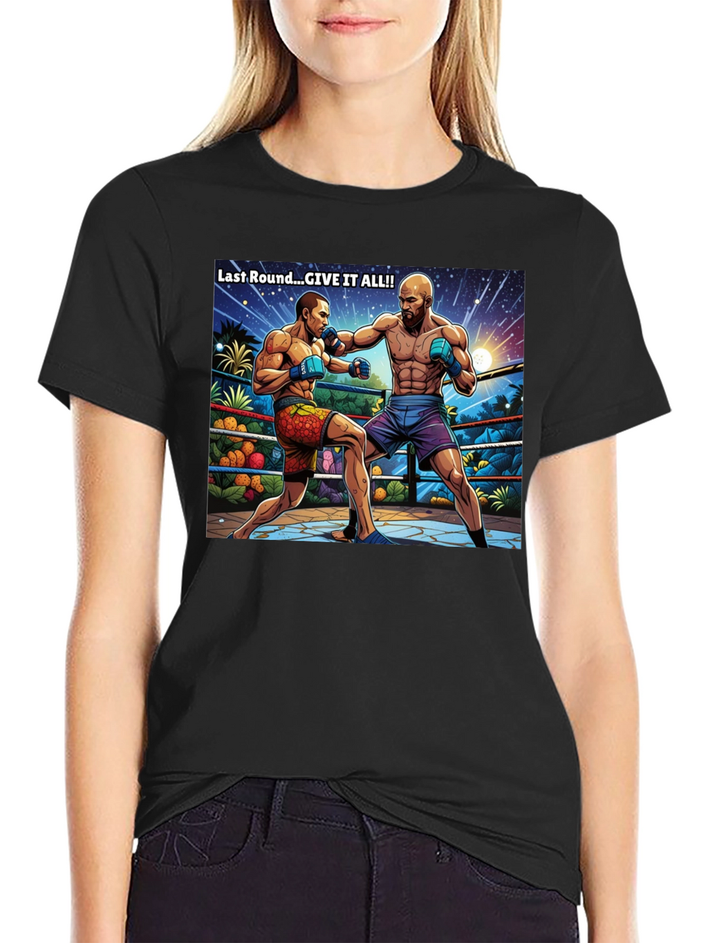 Last Round Give it All Black T-Shirt