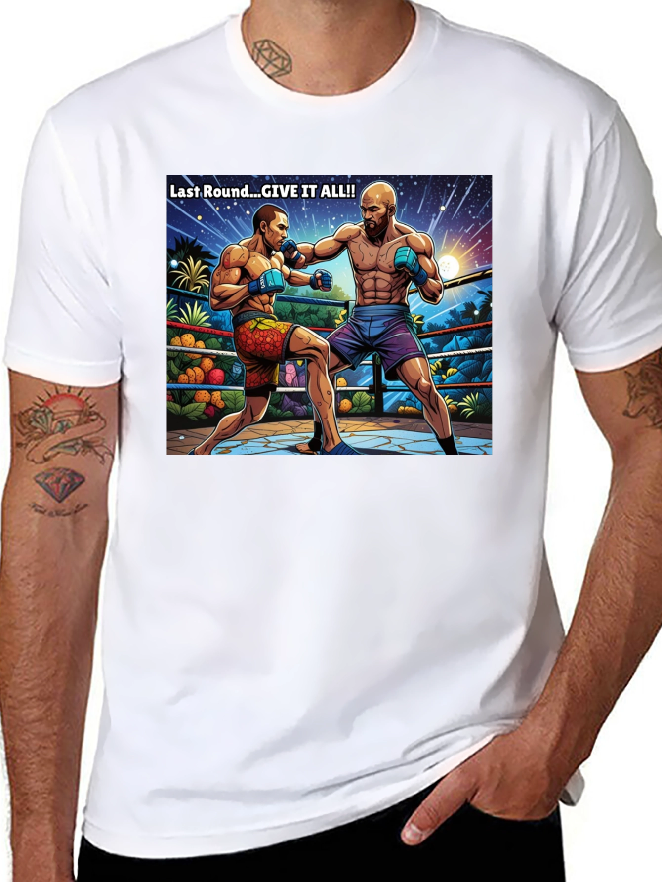 Last Round Give it All Black T-Shirt