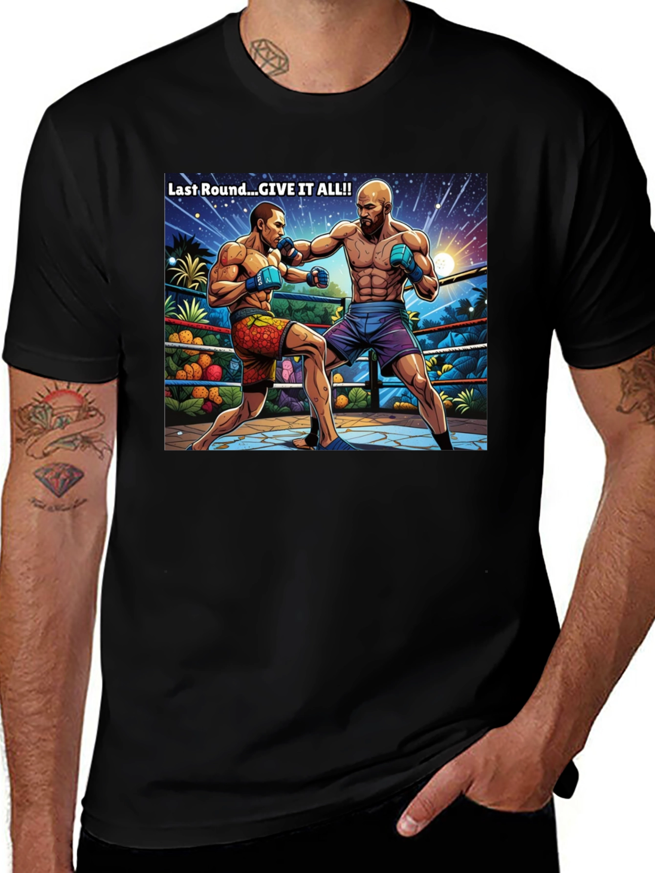 Last Round Give it All Black T-Shirt