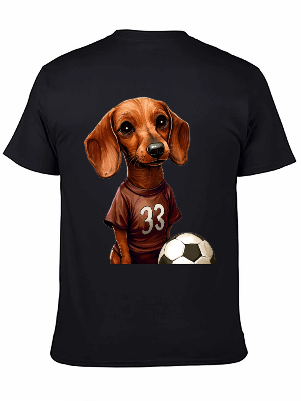 Dachshund Soccer T-Shirt - Number 33