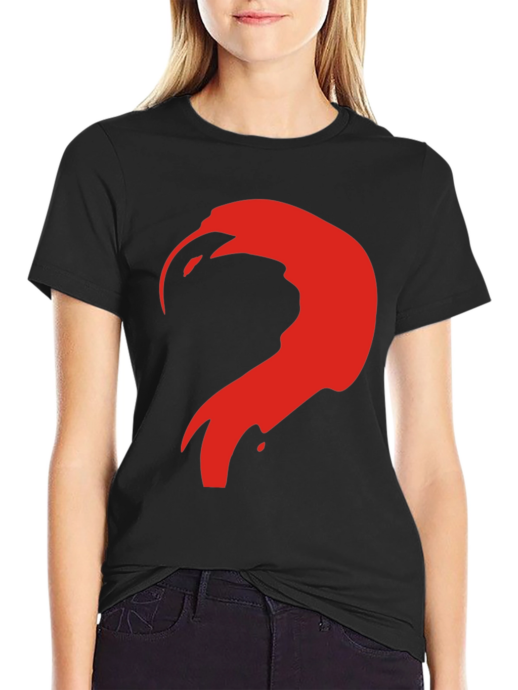 Abstract Bird Graphic Tee - Modern Casual Style
