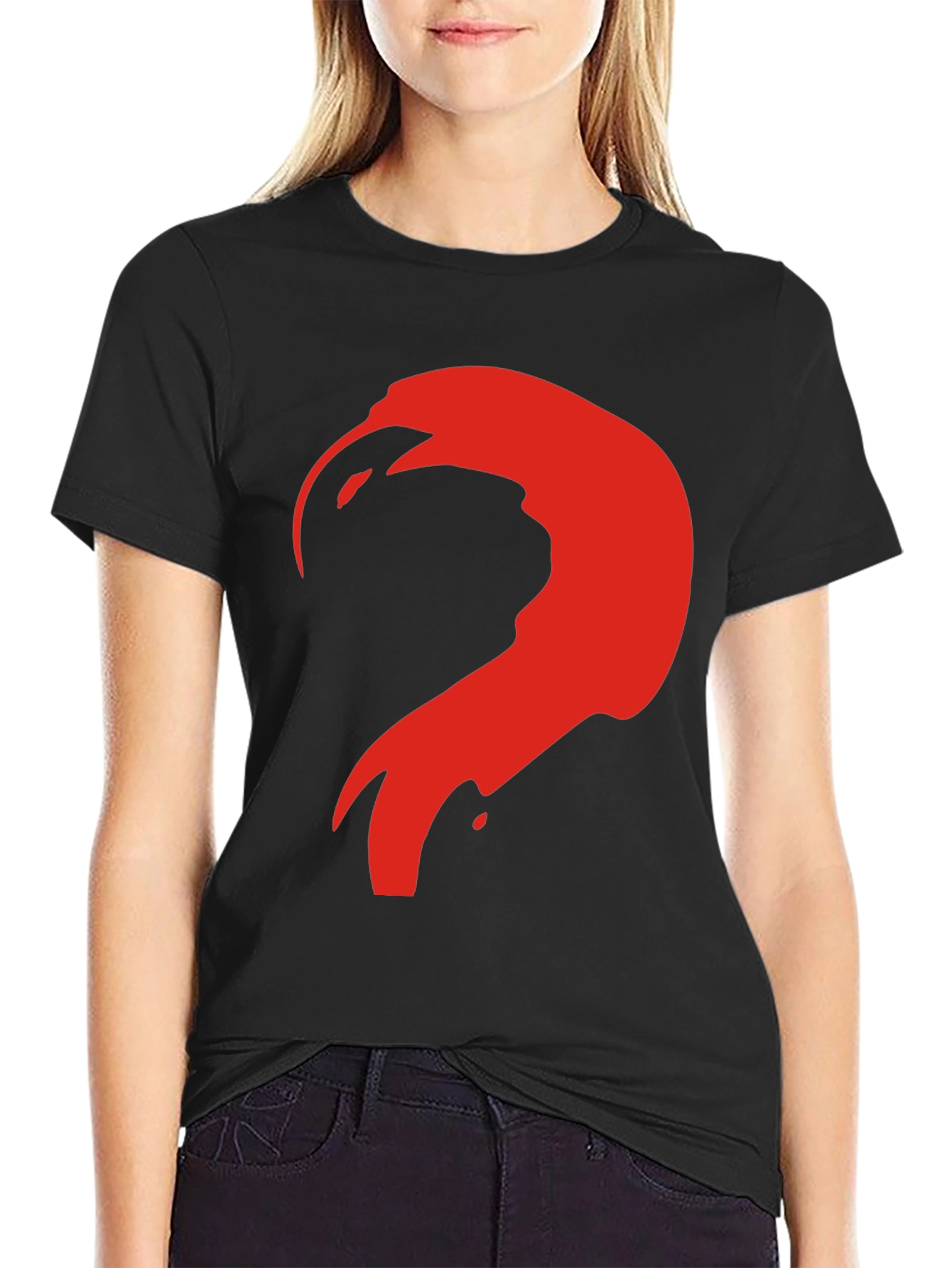 Abstract Bird Graphic Tee - Modern Casual Style