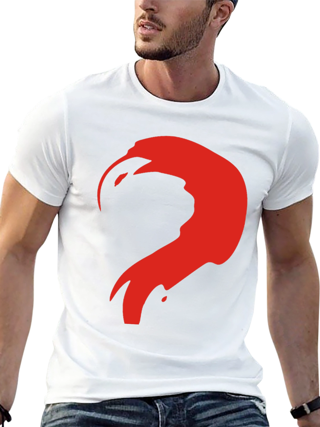 Abstract Bird Graphic Tee - Modern Casual Style