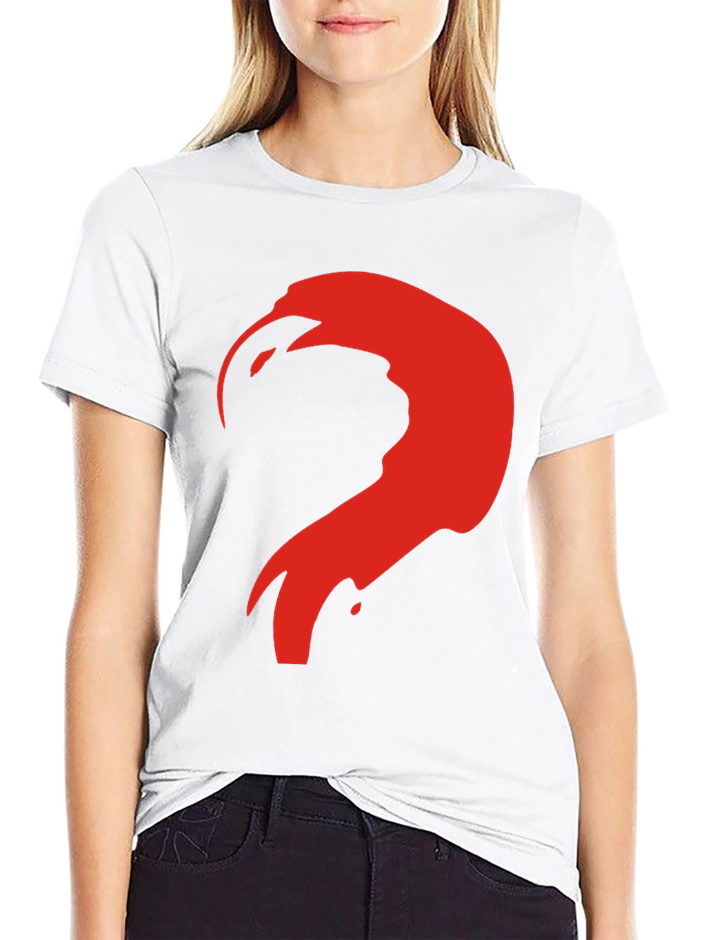 Abstract Bird Graphic Tee - Modern Casual Style