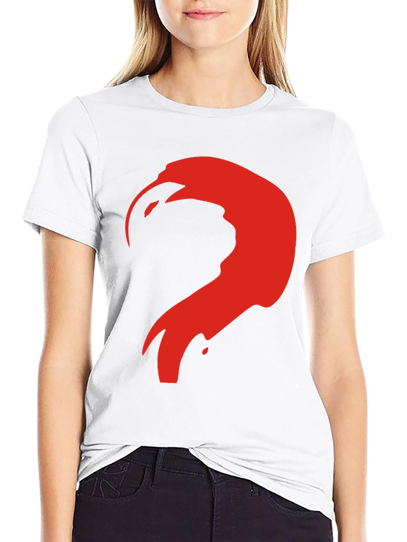 Abstract Bird Graphic Tee - Modern Casual Style