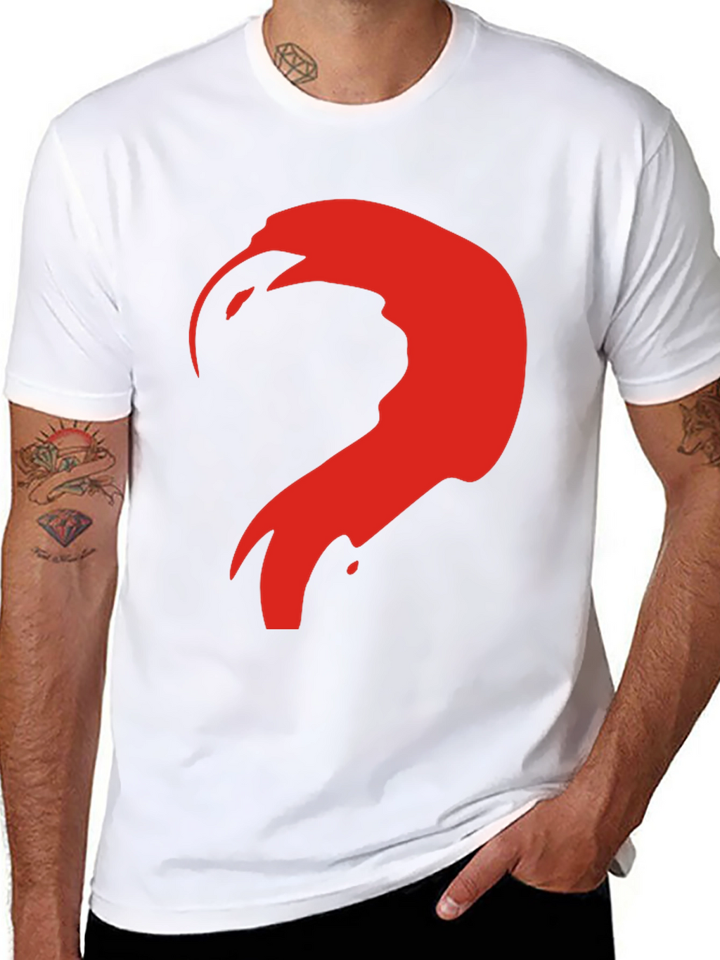 Abstract Bird Graphic Tee - Modern Casual Style