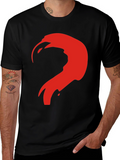 Abstract Bird Graphic Tee - Modern Casual Style