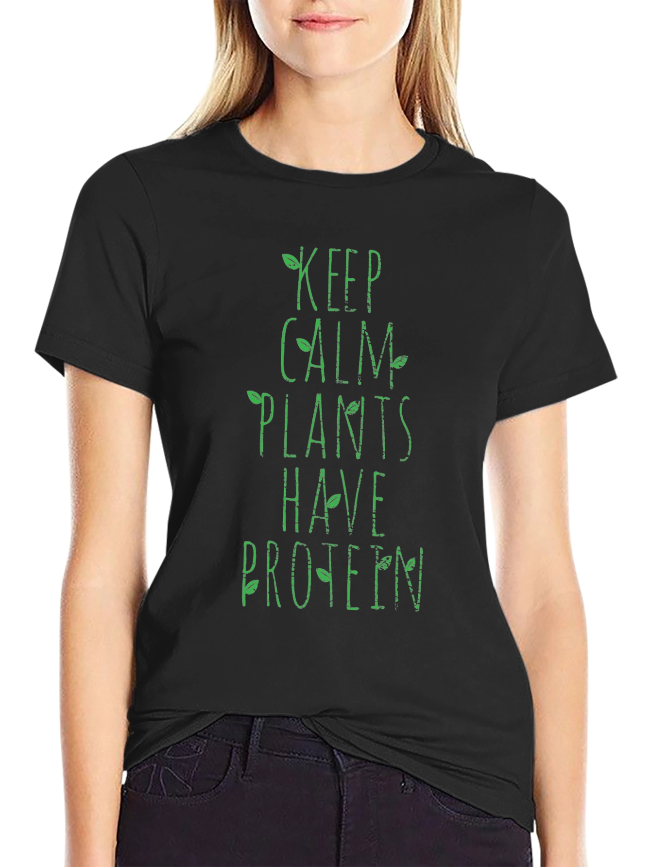 Vegan Protein T-Shirt: Keep Calm Plants Have Protein