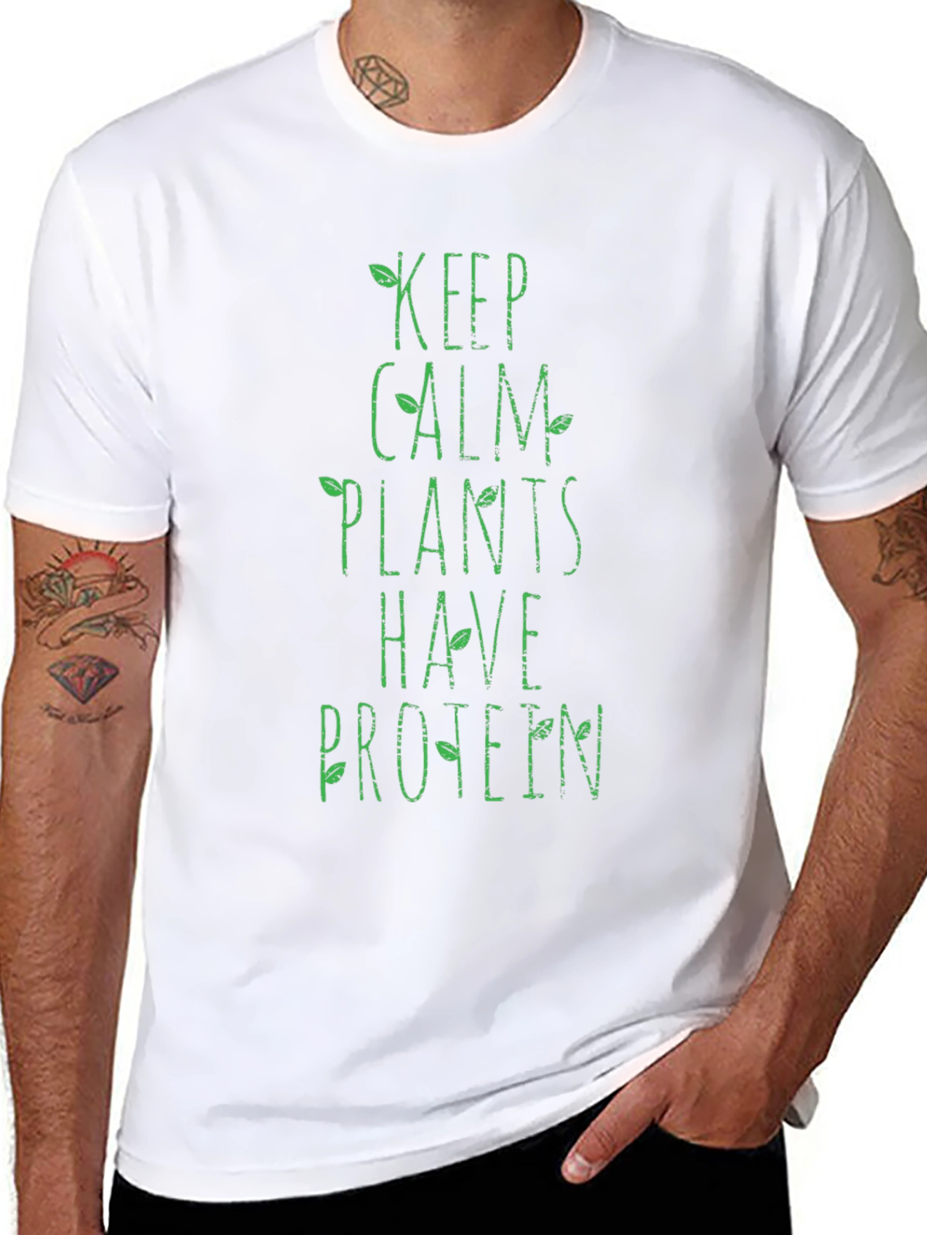 Vegan Protein T-Shirt: Keep Calm Plants Have Protein