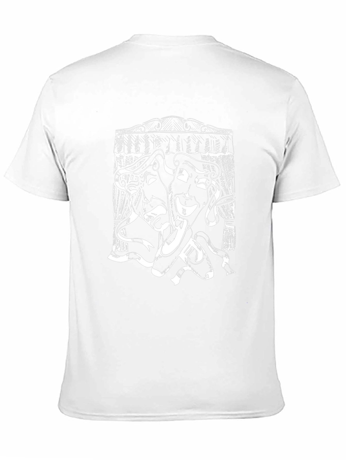 Drama Masks Graphic T-Shirt - Black
