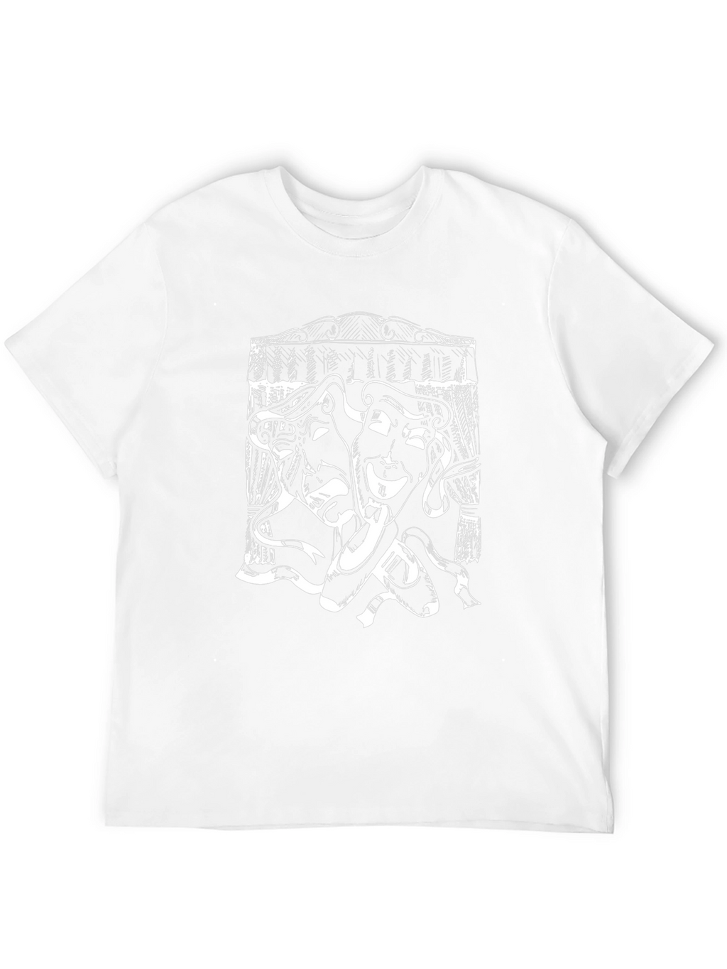 Drama Masks Graphic T-Shirt - Black