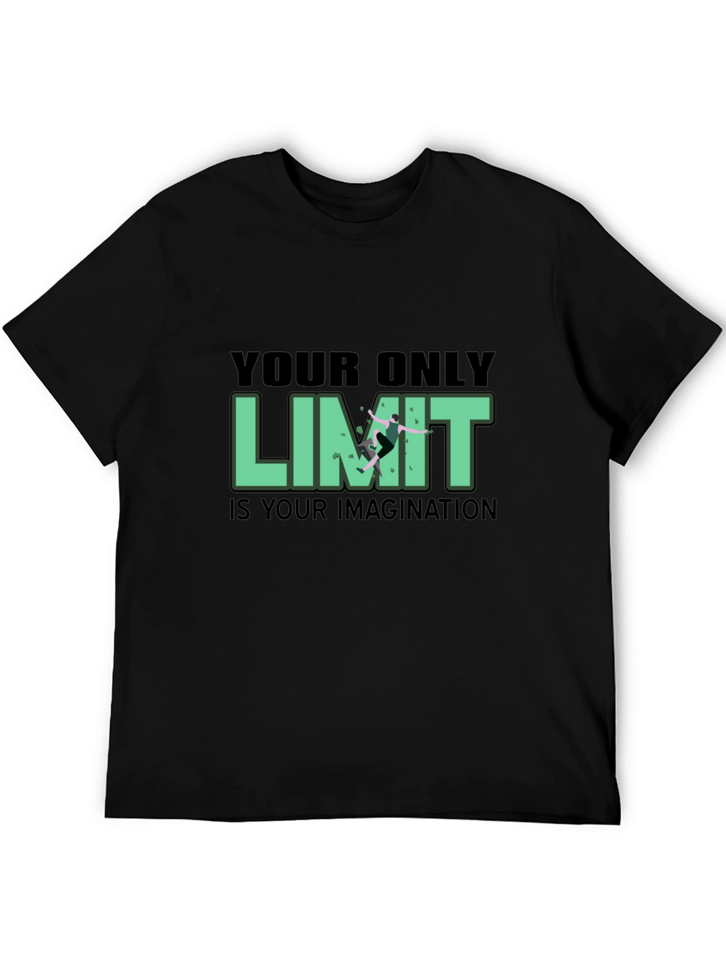 Limitless Imagination Black Graphic T-Shirt