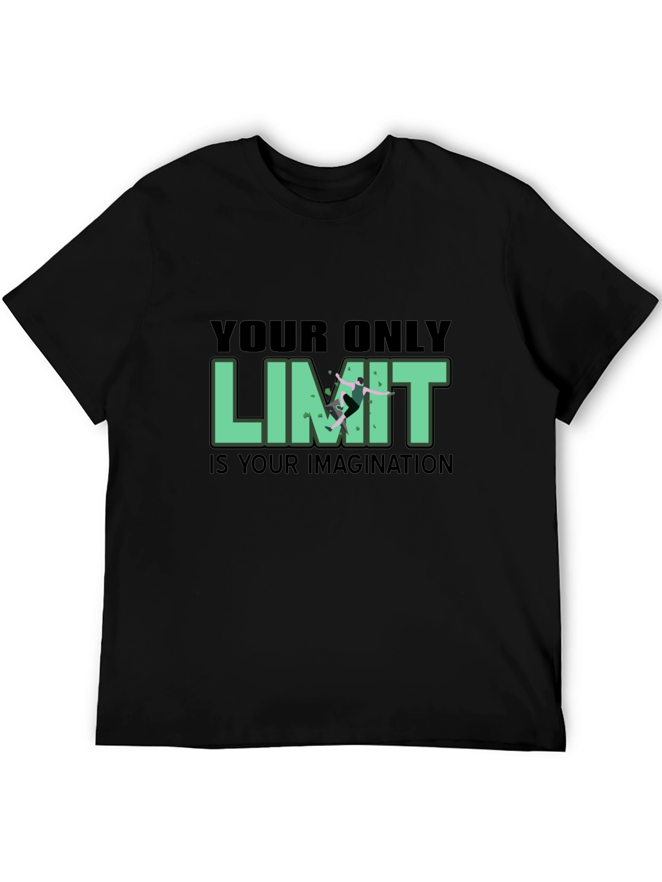 Limitless Imagination Black Graphic T-Shirt
