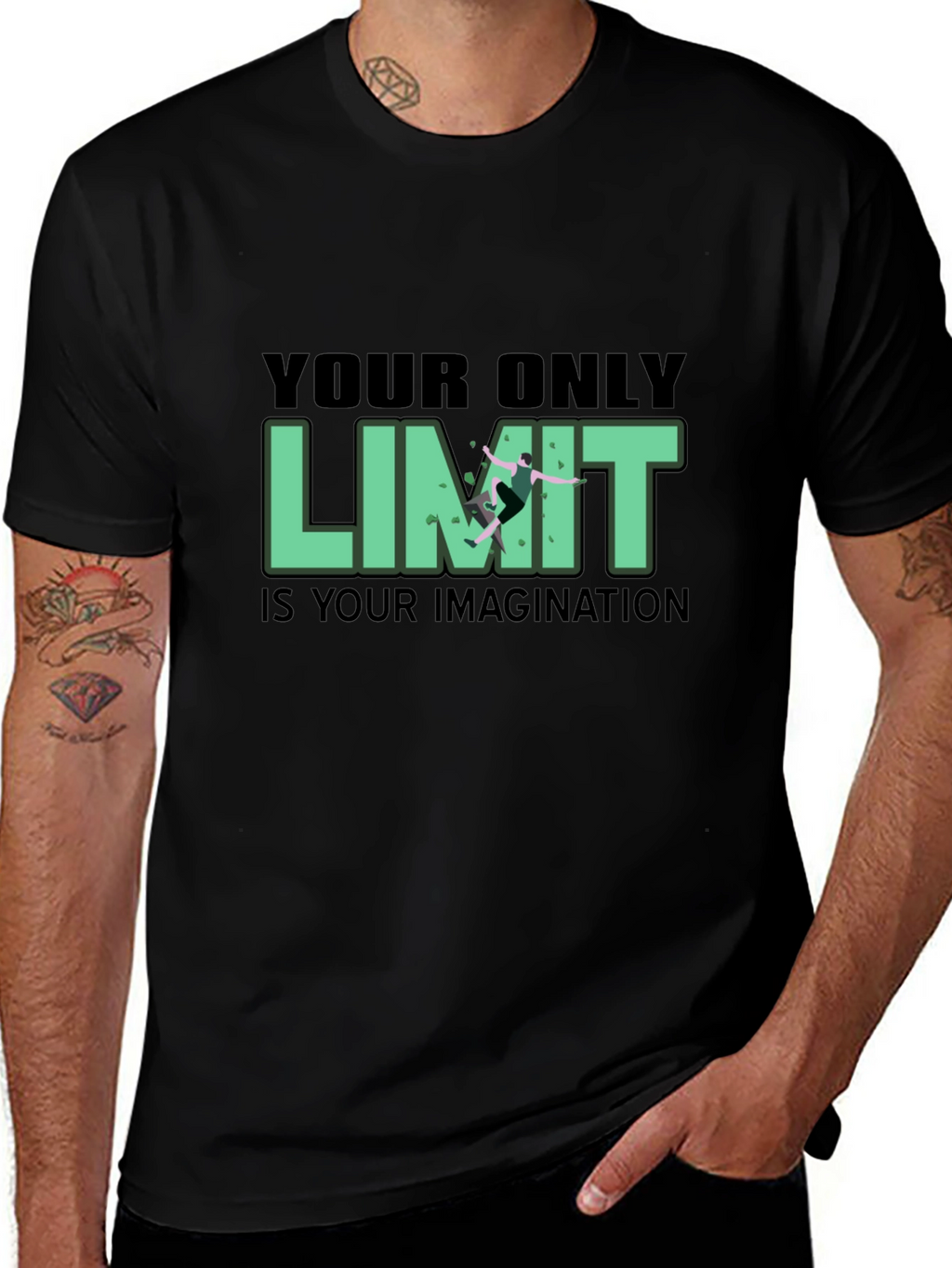 Limitless Imagination Black Graphic T-Shirt