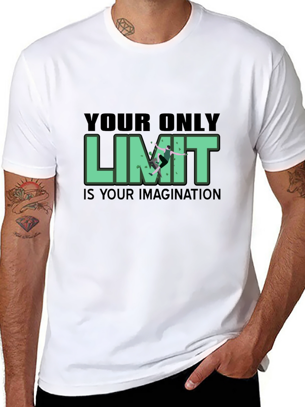 Limitless Imagination Black Graphic T-Shirt
