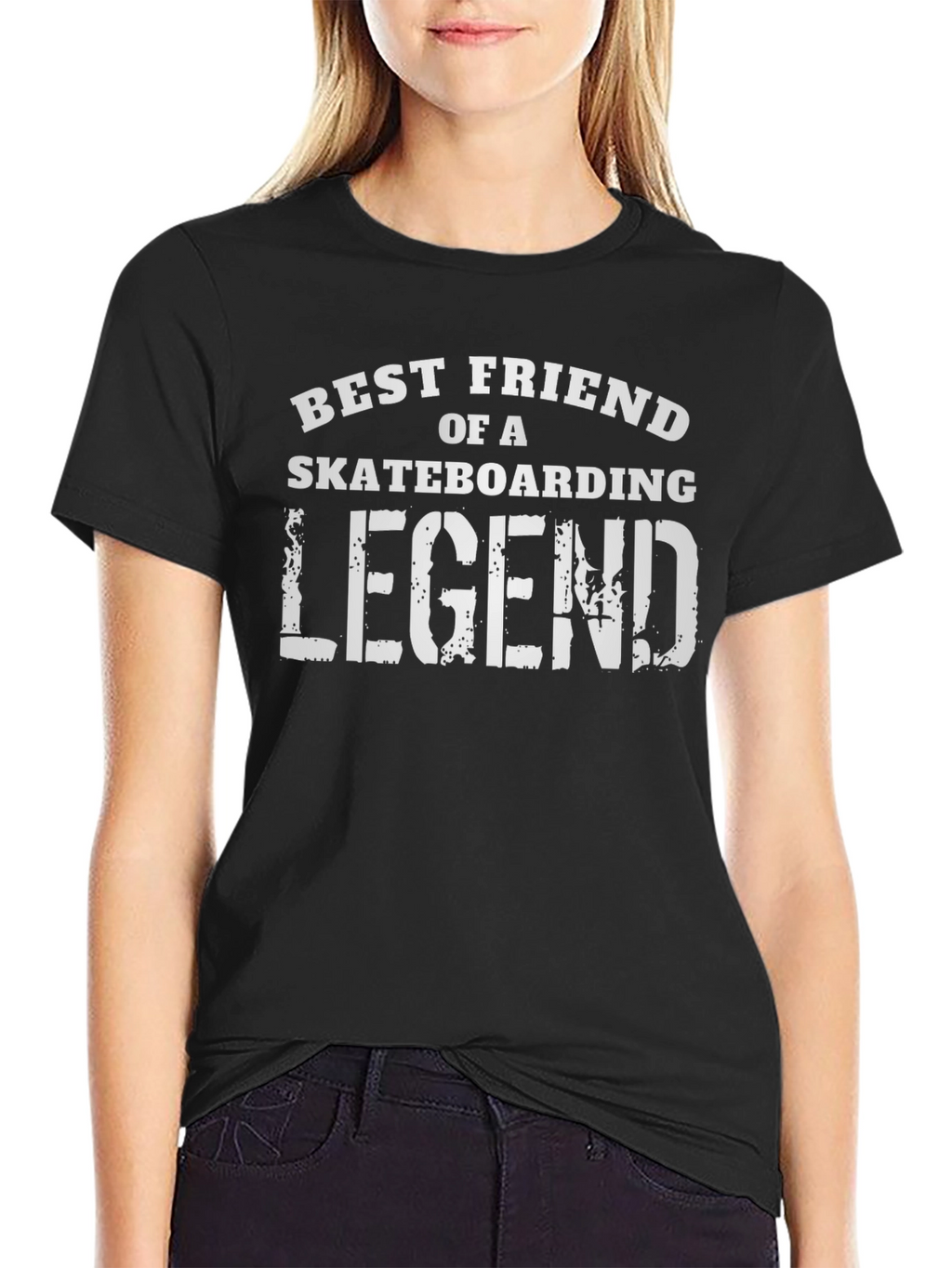 Best Friend of a Skateboarding Legend Black T-Shirt
