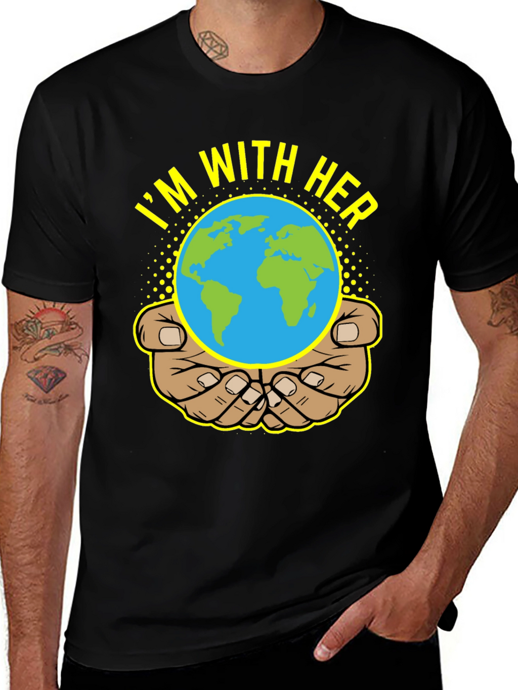 Im With Her Earth Graphic Tee