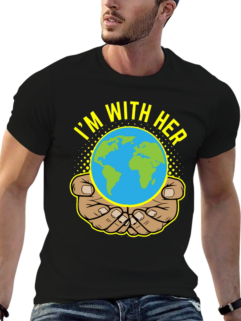 Im With Her Earth Graphic Tee