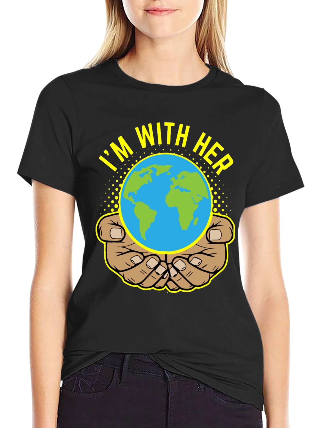 Im With Her Earth Graphic Tee