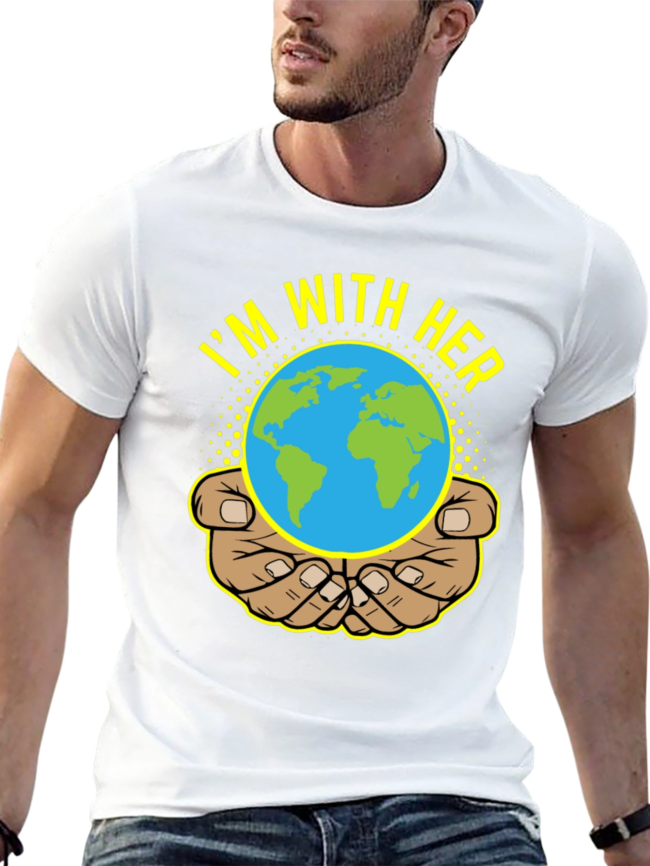 Im With Her Earth Graphic Tee