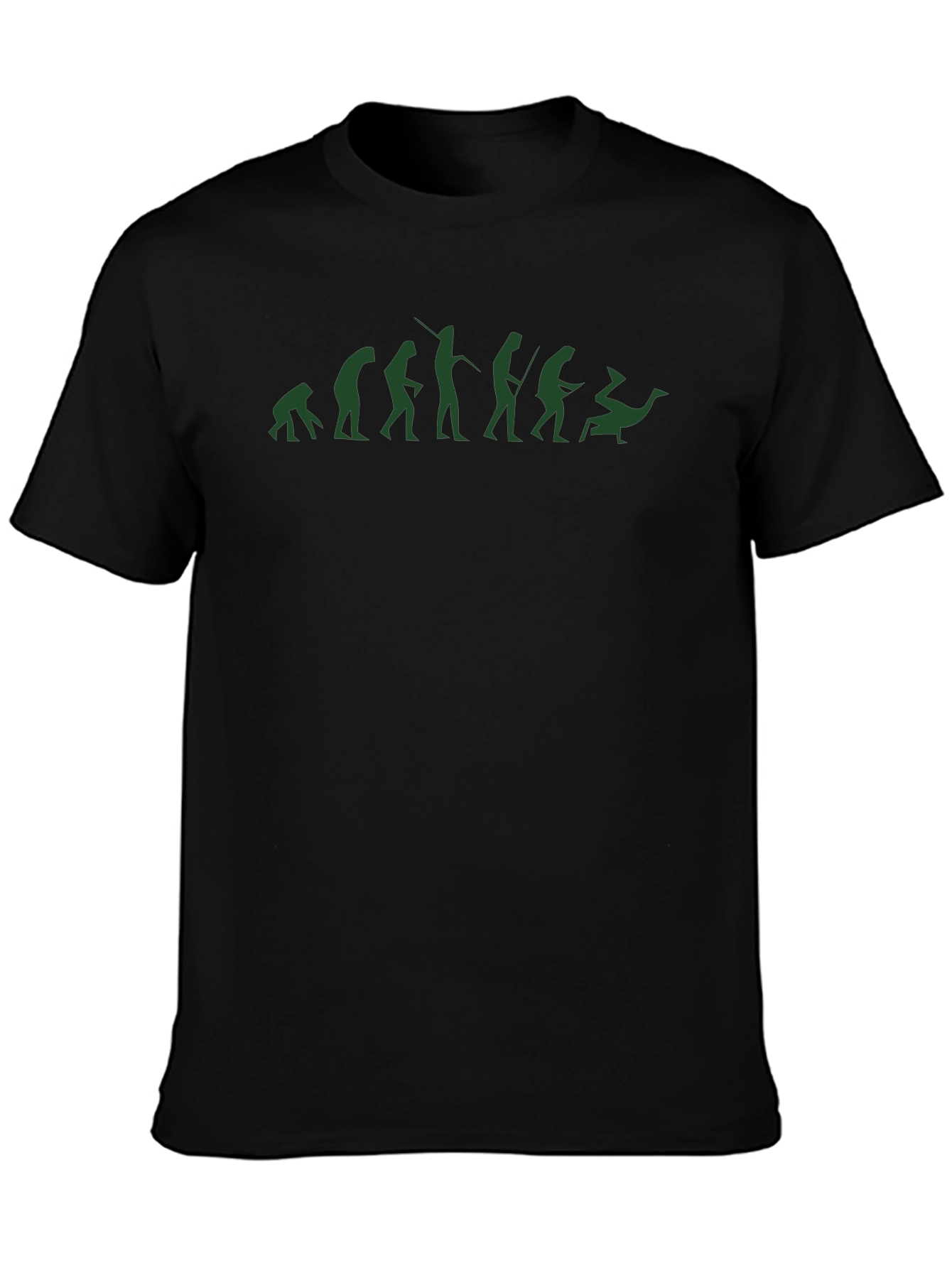 Evolution of Man T-Shirt - Black Cotton Blend