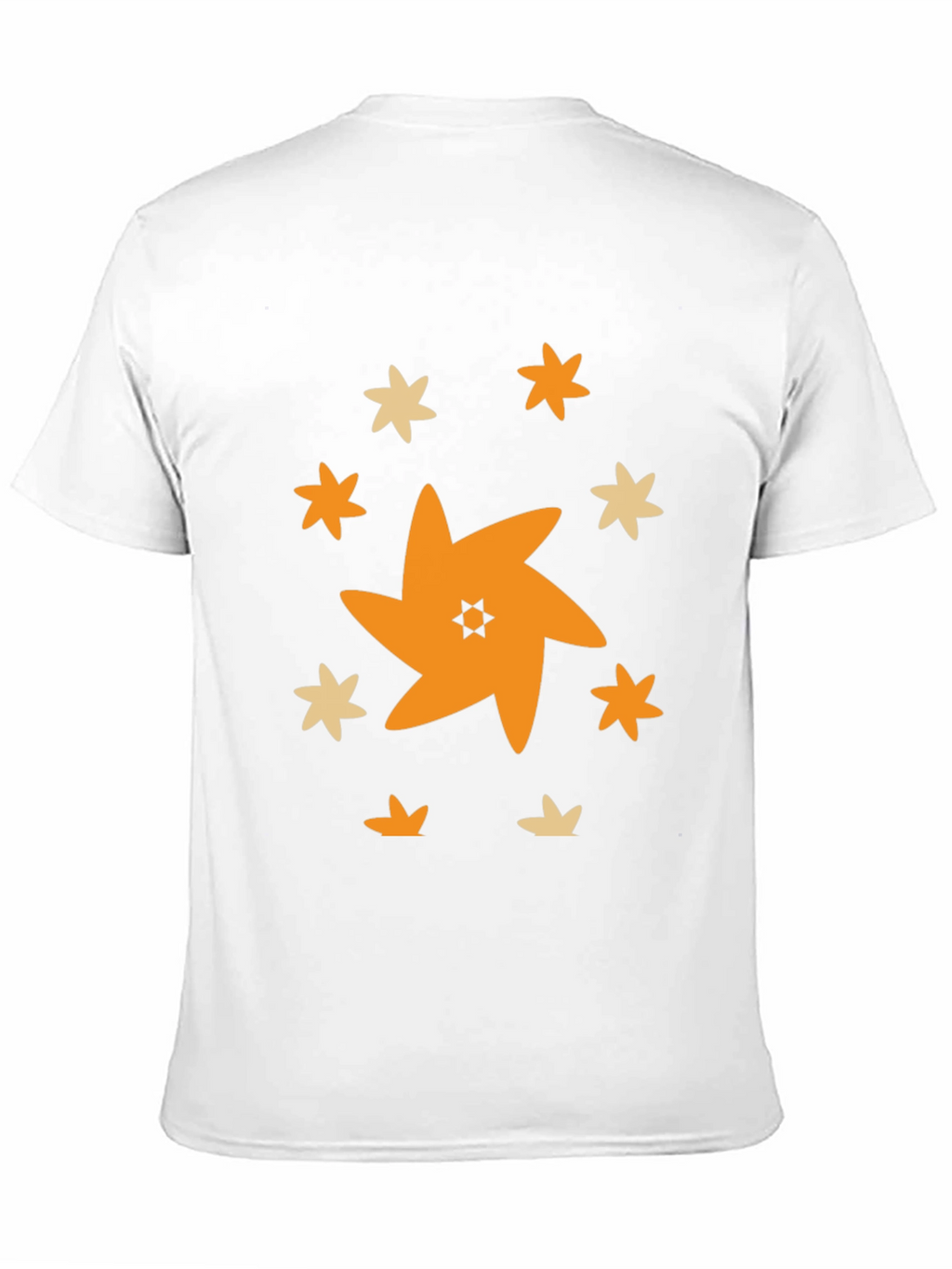 Star Pattern Black T-Shirt