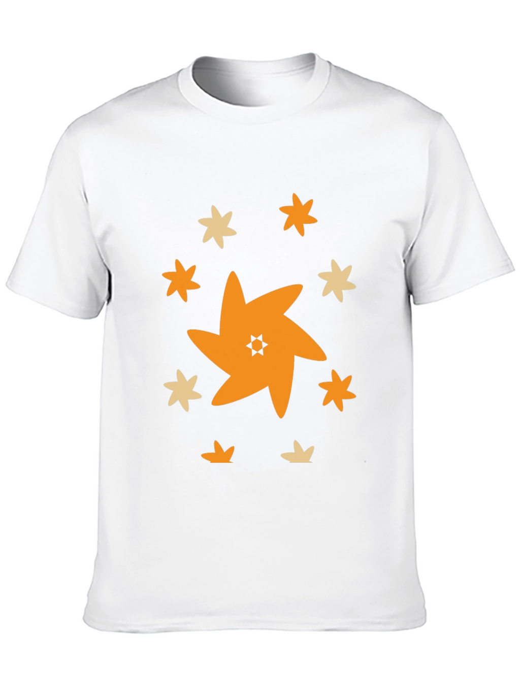 Star Pattern Black T-Shirt
