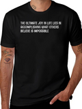 Inspirational Quote Black T-Shirt - Achieve the Impossible