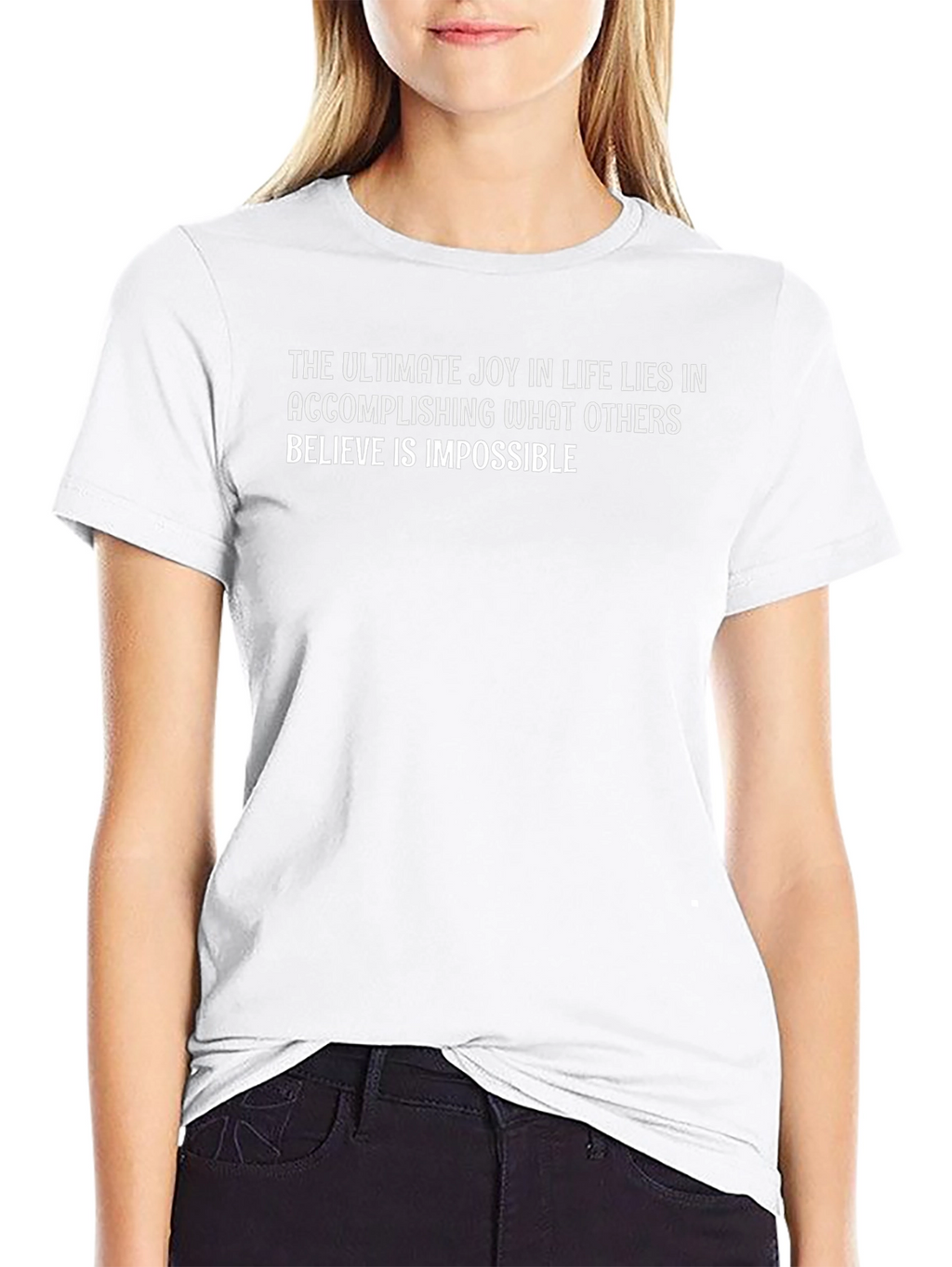 Inspirational Quote Black T-Shirt - Achieve the Impossible