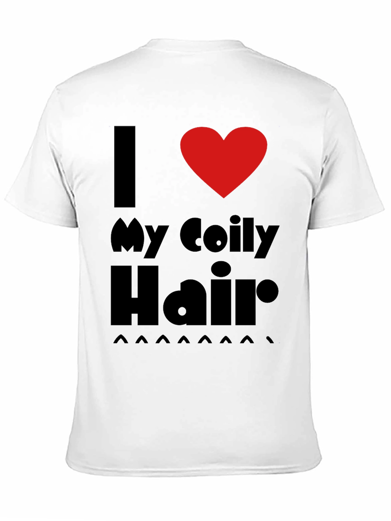 I Love My Coily Hair Black T-Shirt