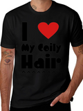 I Love My Coily Hair Black T-Shirt