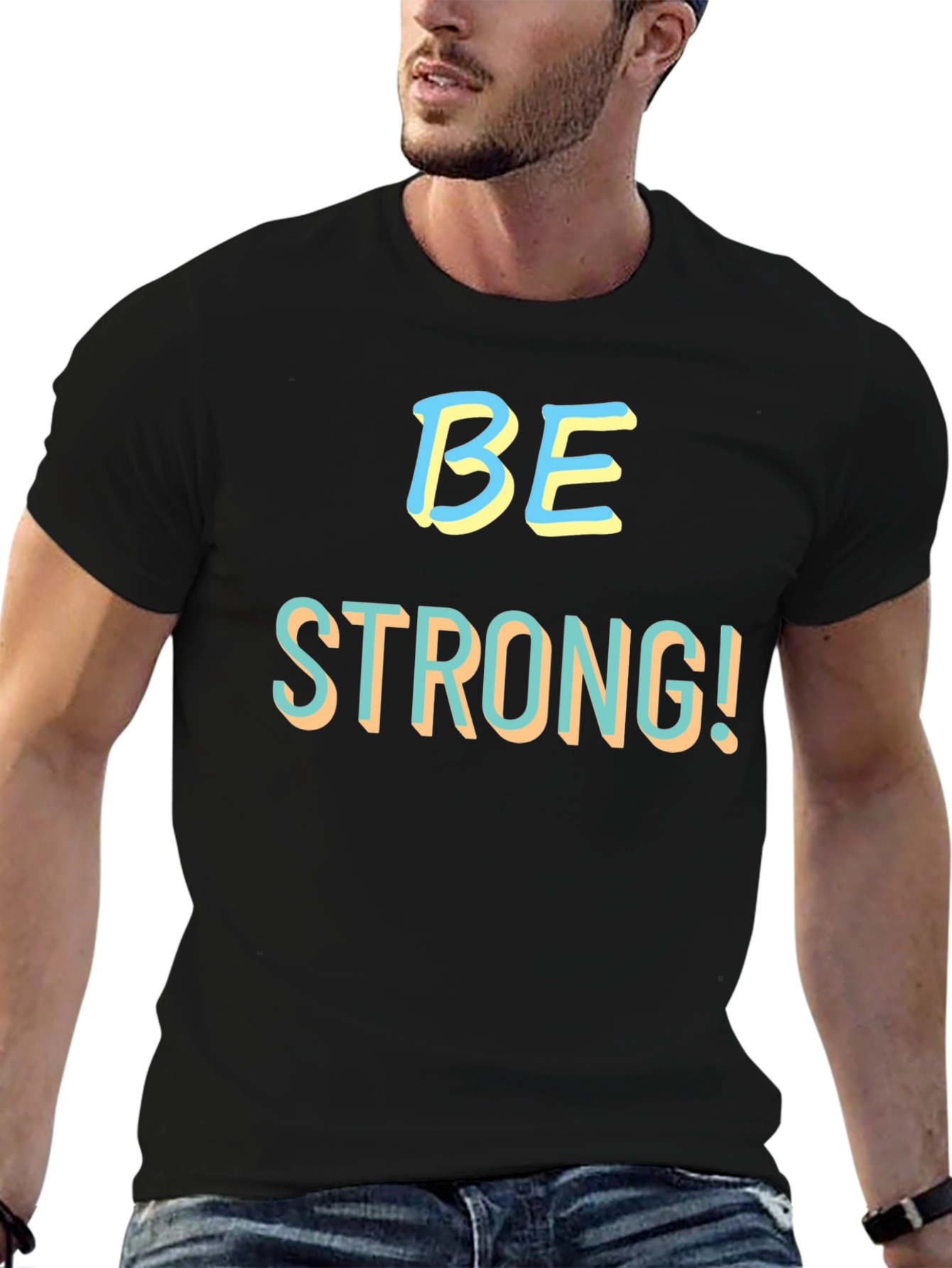 Be Strong! Black Graphic Tee