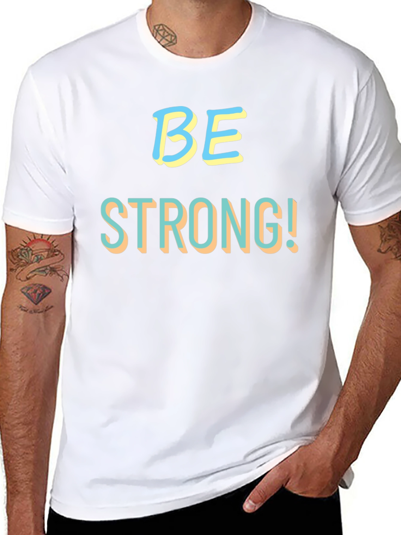 Be Strong! Black Graphic Tee