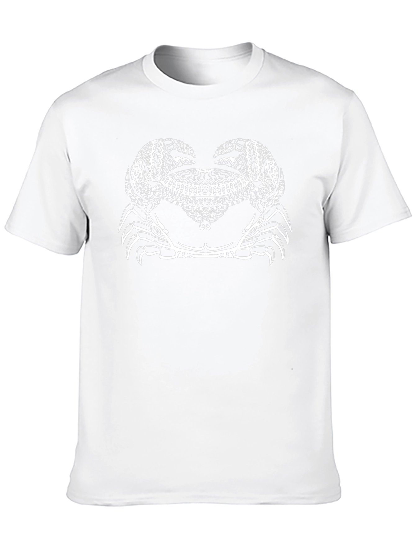 Crab Mandala Graphic Tee - Black Cotton T-Shirt