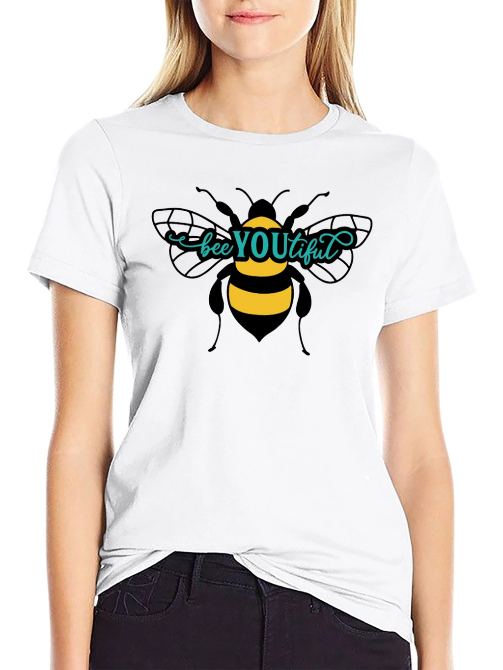 Bee YOUtiful Black Graphic T-Shirt