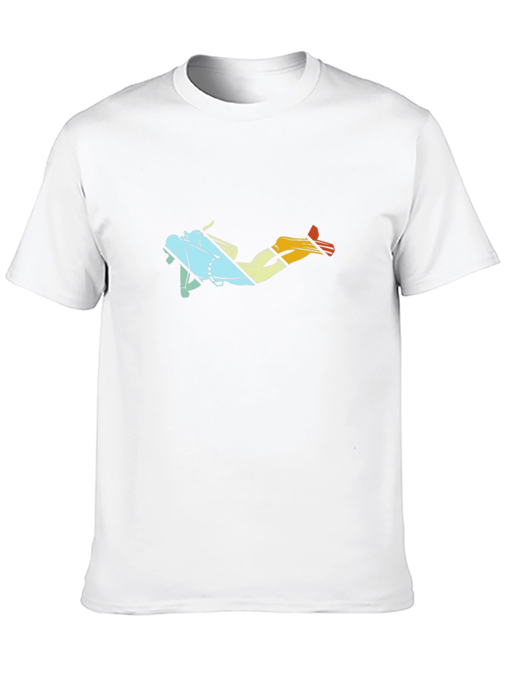 Retro Diver Graphic T-Shirt - Black