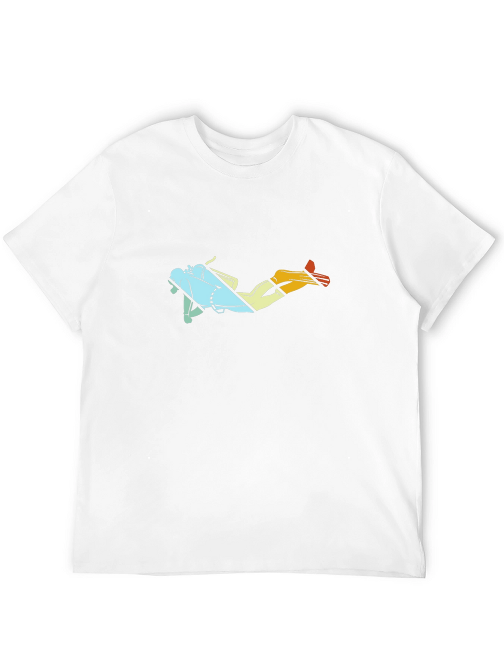 Retro Diver Graphic T-Shirt - Black