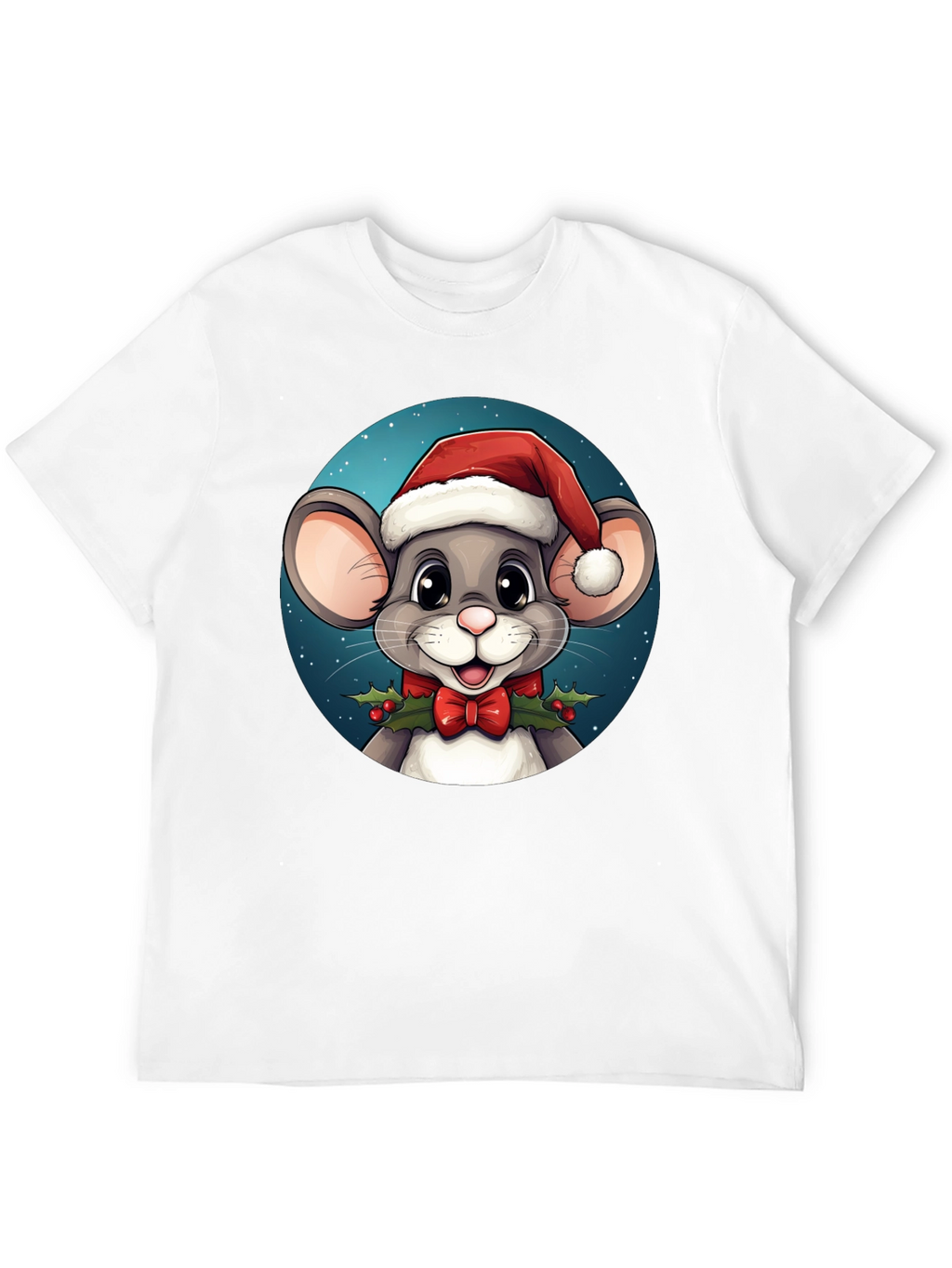 Festive Mouse Graphic Tee - Holiday Cheer!