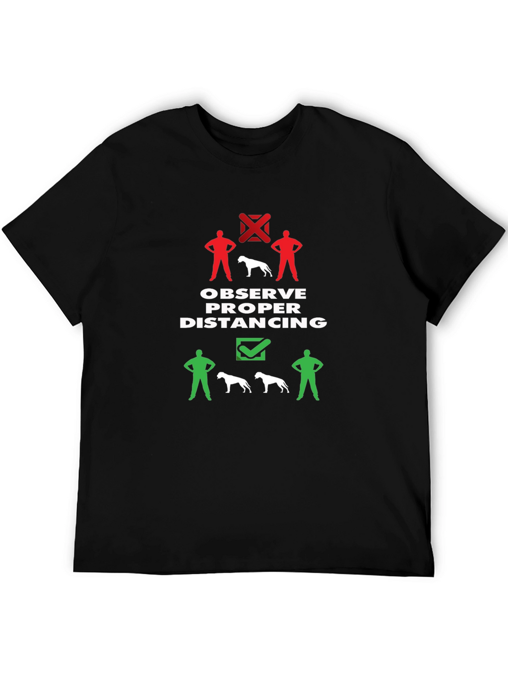 Social Distancing Dog T-Shirt