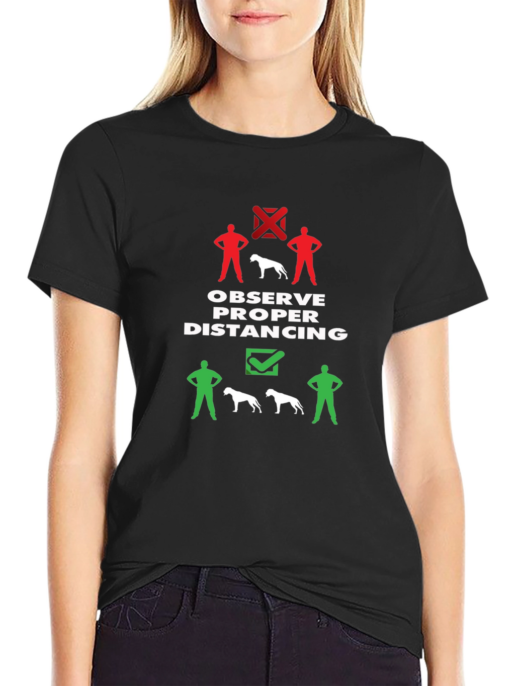 Social Distancing Dog T-Shirt