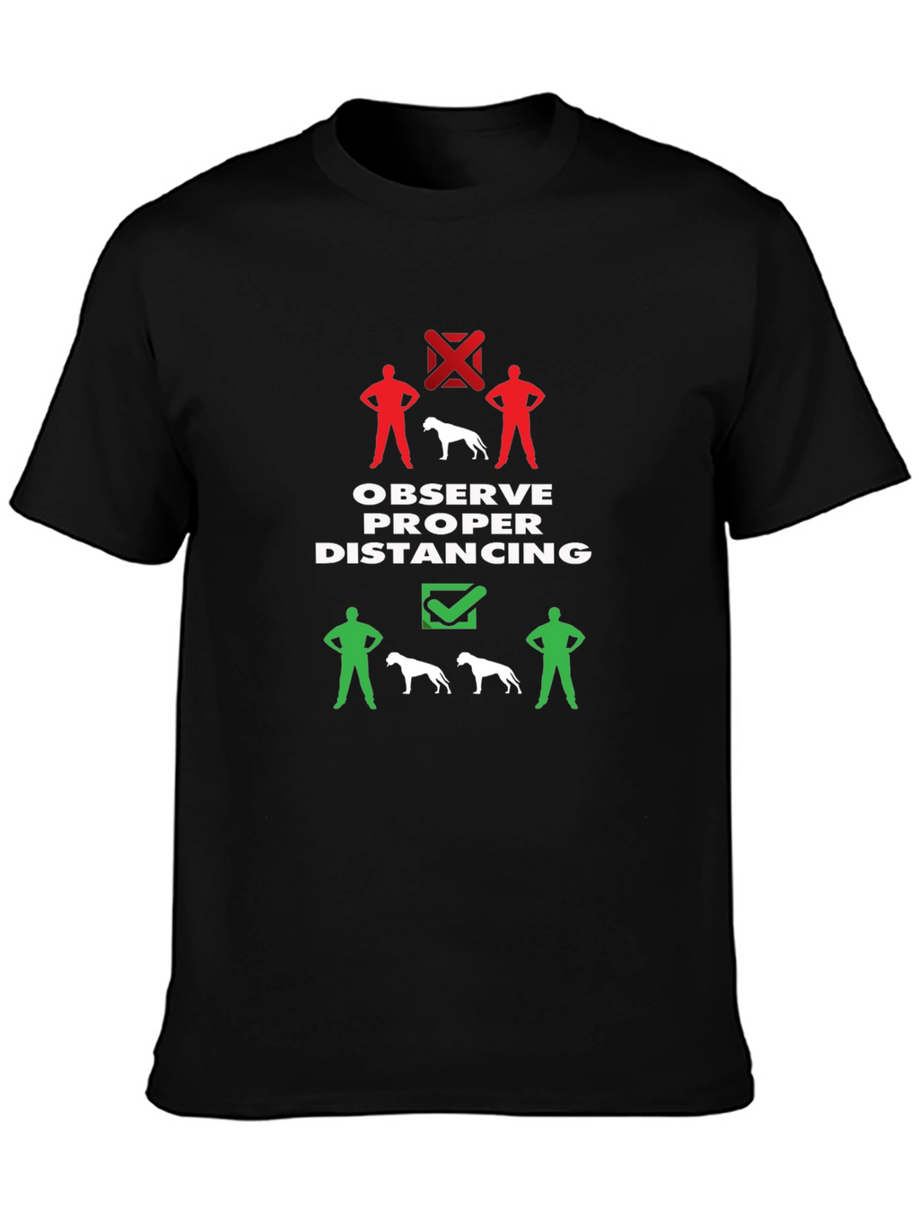 Social Distancing Dog T-Shirt