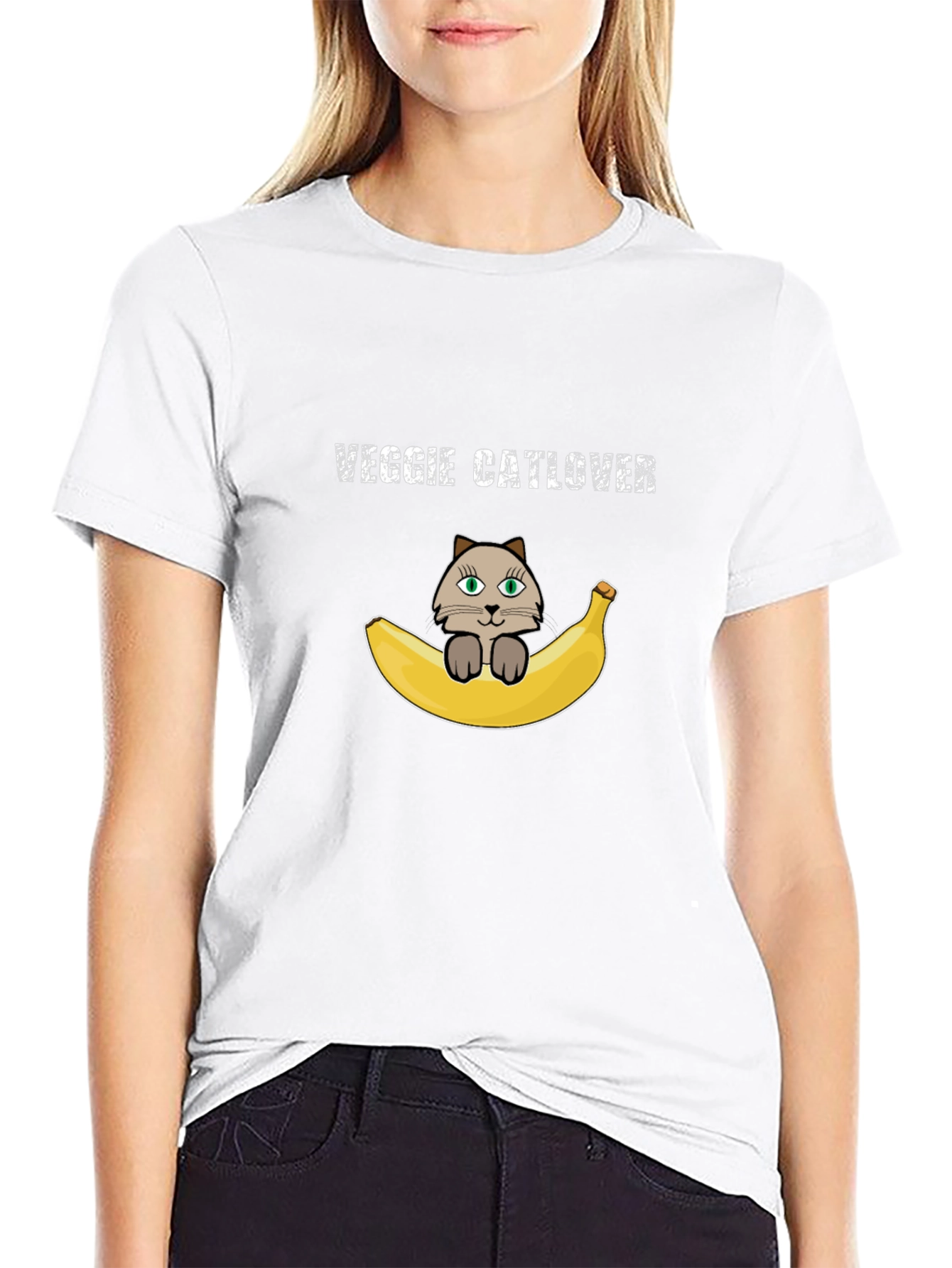Veggie Catlover T-Shirt - Vegan Cat Lover Tee