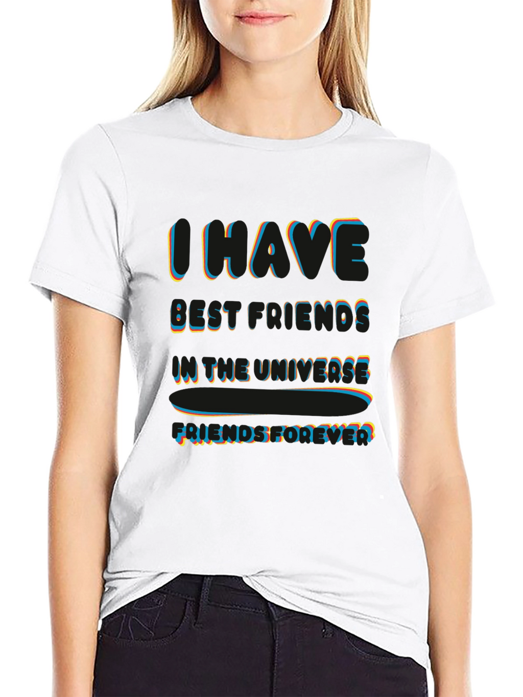 I Have Best Friends in the Universe Black T-Shirt