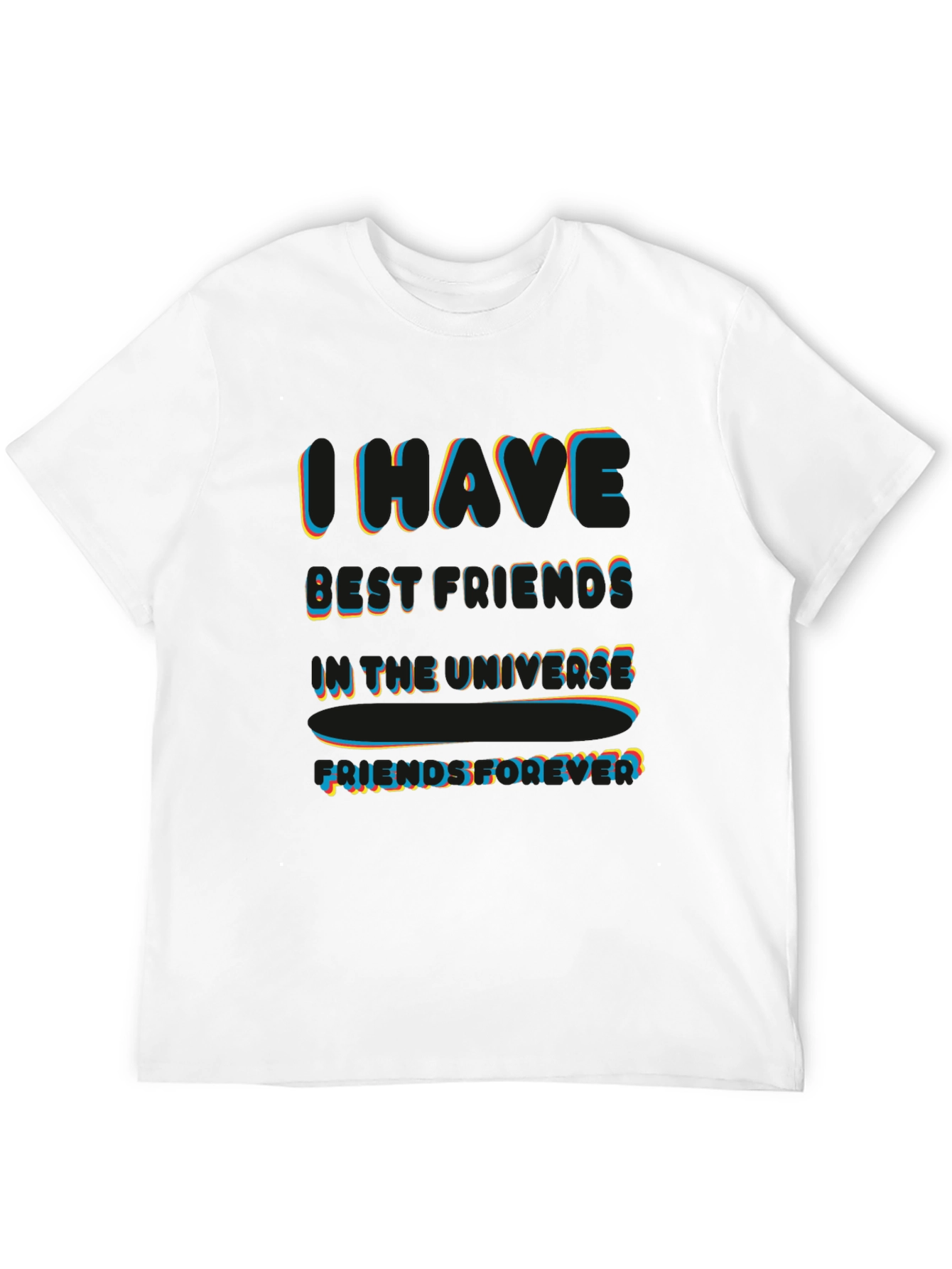 I Have Best Friends in the Universe Black T-Shirt