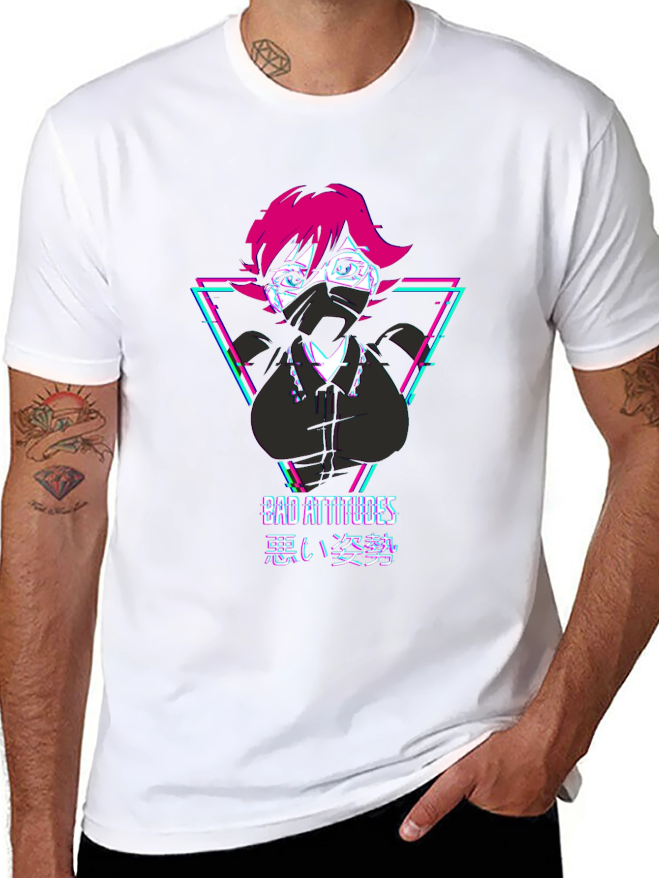 Bad Attitudes Graphic Tee - Anime Style