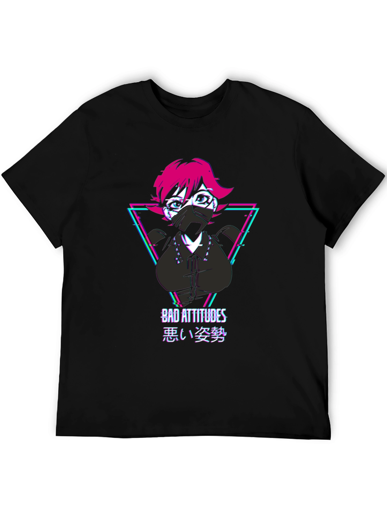 Bad Attitudes Graphic Tee - Anime Style