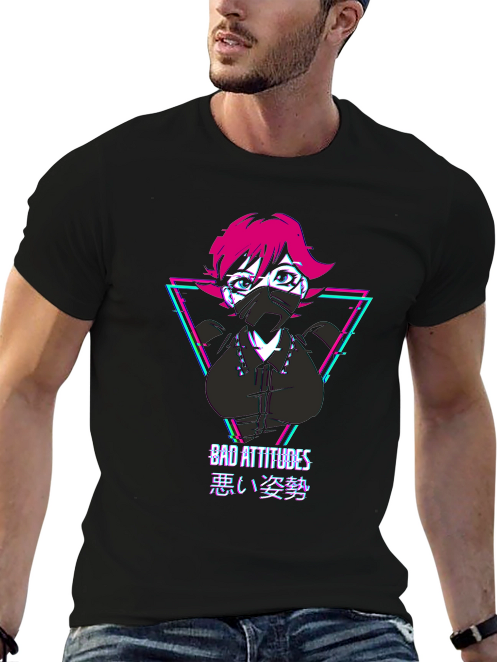 Bad Attitudes Graphic Tee - Anime Style