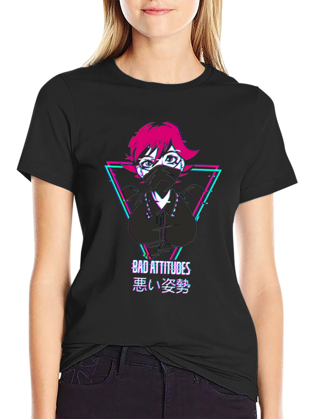 Bad Attitudes Graphic Tee - Anime Style