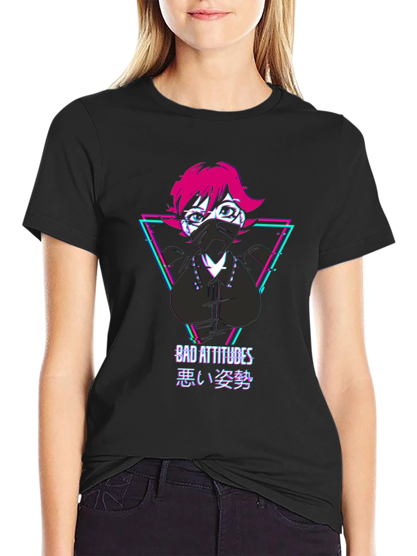Bad Attitudes Graphic Tee - Anime Style
