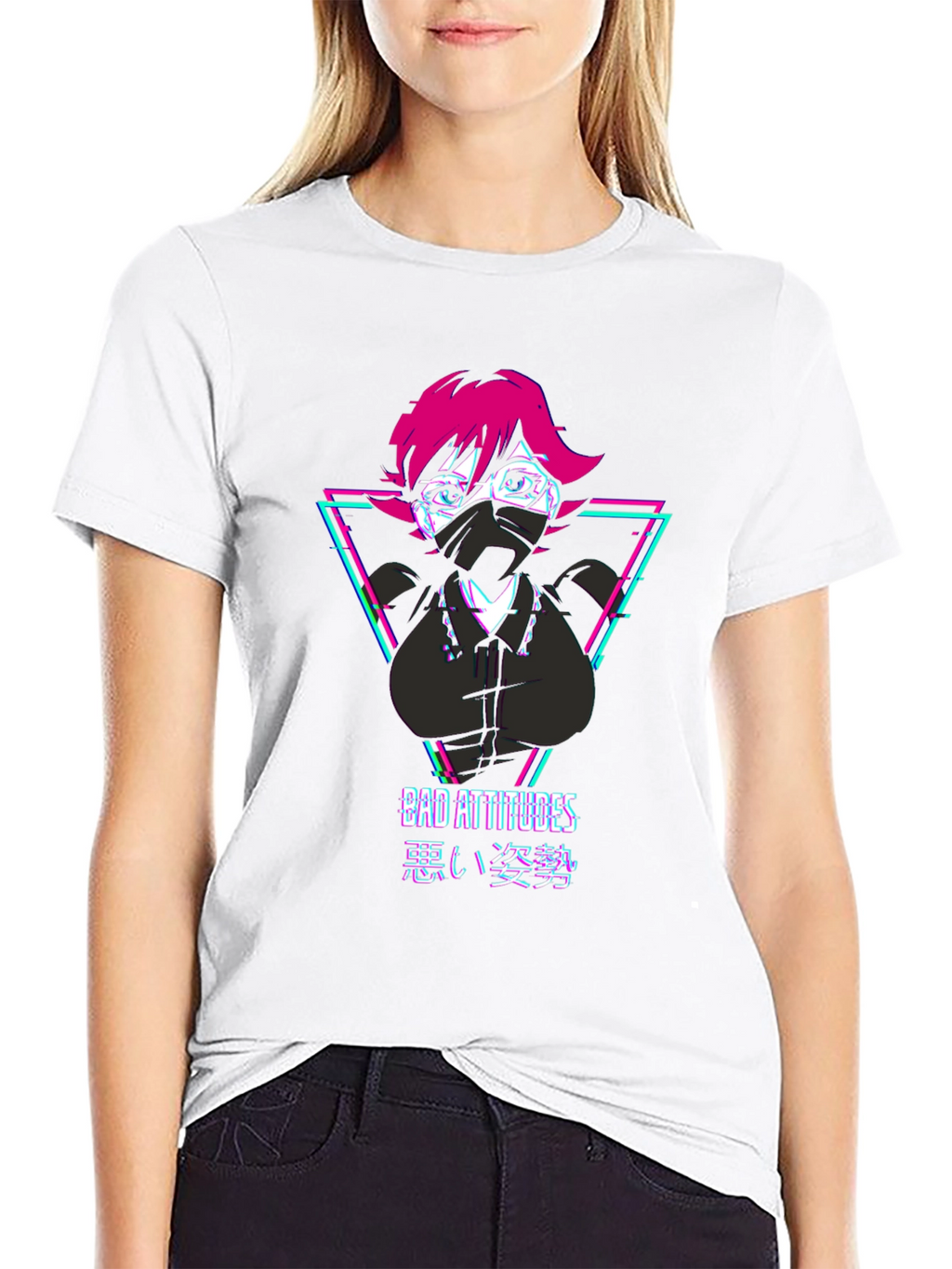 Bad Attitudes Graphic Tee - Anime Style